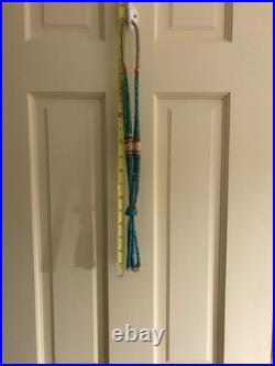 Important Vintage Native American Turquoise & Shell Jacla Necklace