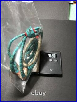 Important Vintage Native American Turquoise & Shell Jacla Necklace Important Vintage Native American Turquoise & Shell Jacla Necklace