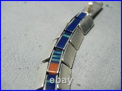 Important Vintage Navajo Jimmie King Jr Turquoise Sterling Silver Bracelet