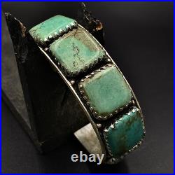 Incomparable Vintage Native American Turquoise Mountain Silver Bracelet