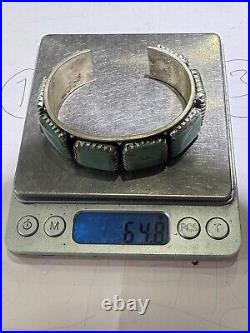 Incomparable Vintage Native American Turquoise Mountain Silver Bracelet