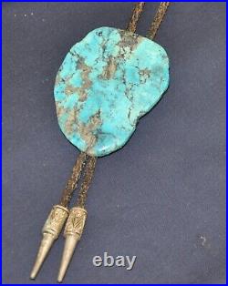 Incredible! Vintage Native American mens turquoise bolo