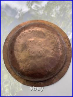 Intriguing Old Hopi Hand Hammered Copper Bowl Dish Vintage Native American