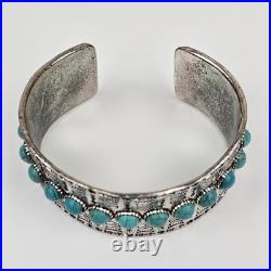 JEWERLY Sterling Silver Native American Vintage Antique Cuff Bracelet 2.5 oz