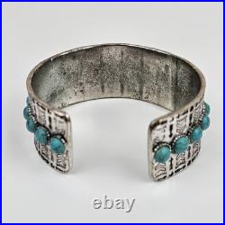 JEWERLY Sterling Silver Native American Vintage Antique Cuff Bracelet 2.5 oz