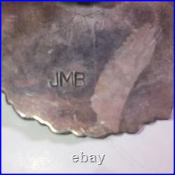 John Mike Begay Native Pawn needlepoint Turquoise Silver Bolo Tie Vintage 1970s