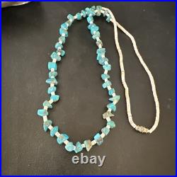 Kingman Turquoise Shell Navajo Sterling 28 17401
