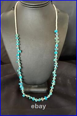 Kingman Turquoise Shell Navajo Sterling 28 17401