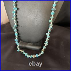 Kingman Turquoise Shell Navajo Sterling 28 17401