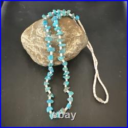 Kingman Turquoise Shell Navajo Sterling 28 17401