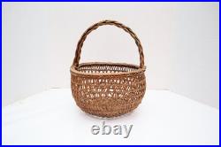 Large VTG Siletz Hupa Yurok Karuk Northwest Handled Basket Native American 13