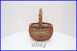 Large VTG Siletz Hupa Yurok Karuk Northwest Handled Basket Native American 13