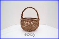 Large VTG Siletz Hupa Yurok Karuk Northwest Handled Basket Native American 13 Large VTG Siletz Hupa Yurok Karuk Northwest Handled Basket Native American 13