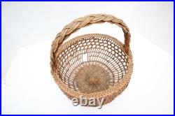 Large VTG Siletz Hupa Yurok Karuk Northwest Handled Basket Native American 13
