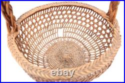 Large VTG Siletz Hupa Yurok Karuk Northwest Handled Basket Native American 13