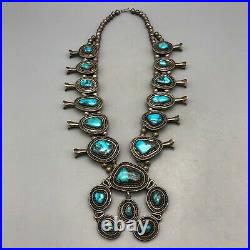 Large Vintage Bisbee Squash Blossom Necklace