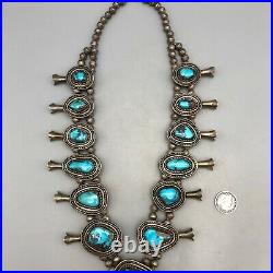 Large Vintage Bisbee Squash Blossom Necklace