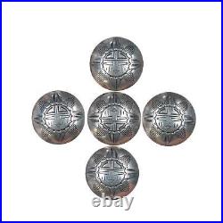 Large Vintage Native American Sterling button covers