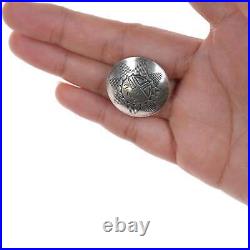 Large Vintage Native American Sterling button covers