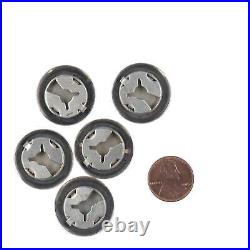 Large Vintage Native American Sterling button covers