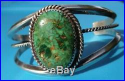 Large Vintage Navajo Sterling Silver ROYSTON TURQUOISE Cuff Bracelet 31.9 Grams