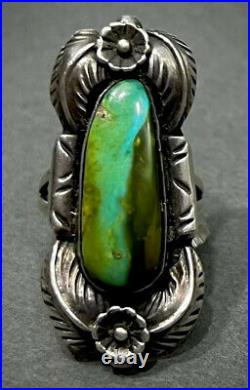 Large Vintage Navajo Sterling Silver Royston Turquoise Ring STUNNING