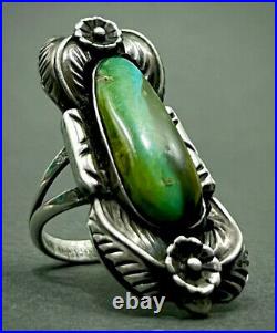 Large Vintage Navajo Sterling Silver Royston Turquoise Ring STUNNING