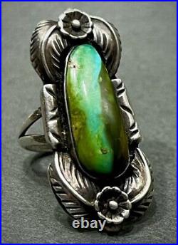 Large Vintage Navajo Sterling Silver Royston Turquoise Ring STUNNING