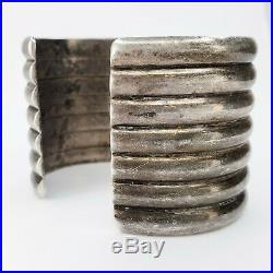 Large Vintage Old Pawn Navajo Native American Sterling Silver Cuff Bracelet