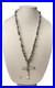 Large vintage Native American sterling silver necklace and cross pendant