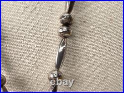 Large vintage Native American sterling silver necklace and cross pendant