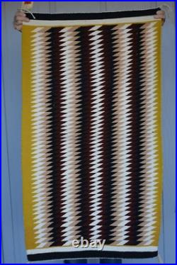 Lena Begay Navajo Rug Eyedazzler Hubbell Trading Post Tag 44 x 25.5 Lena Begay Navajo Rug Eyedazzler Hubbell Trading Post Tag 44 x 25.5