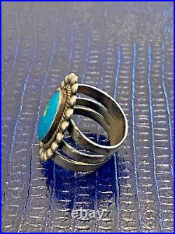 Lot of 3 Vintage Native American Sterling Silver Turquoise Rings