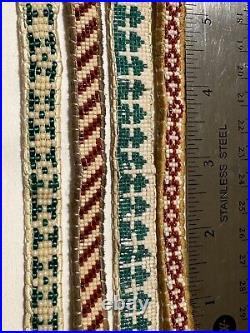 Lot of 4 Native American Glass Bead Bracelets Leather handmade vintage STORMIE