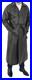 Men's Black Full Length Leather Trench Coat Double Breasted Long Over Coat