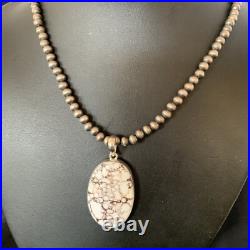 Mens Navajo Sterling Silver Wild Horse Turquoise Necklace Pendant 12814 Mens Navajo Sterling Silver Wild Horse Turquoise Necklace Pendant 12814