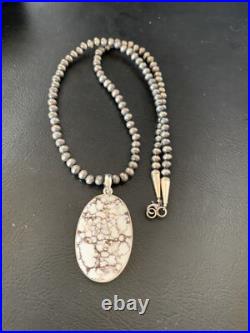Mens Navajo Sterling Silver Wild Horse Turquoise Necklace Pendant 12814 Mens Navajo Sterling Silver Wild Horse Turquoise Necklace Pendant 12814