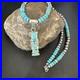 Mens Womens Turquoise#8 Pendant Navajo Sterling Silver Necklace 17072