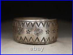 Micheal Mendoza Vintage Native American Navajo Sterling Silver Cuff Bracelet