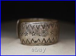 Micheal Mendoza Vintage Native American Navajo Sterling Silver Cuff Bracelet