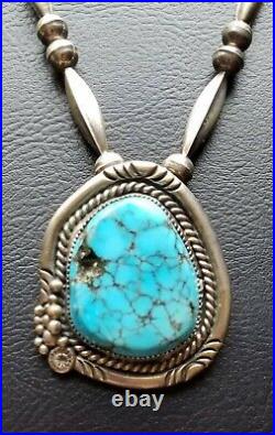 Morenci Turquoise & Sterling Silver Pendant Vintage Native American