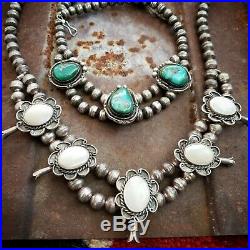 Mother of pearl vintage squash blossom necklace beautiful native American