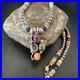 Multicolor Turquoise Spiny Navajo Sterling Silver Cluster Pendant Necklace 19640
