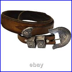 Museum Vintage Native American Jewelry Navajo Sterling Silver Concho Ranger Belt