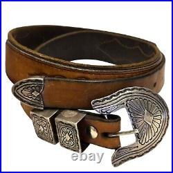 Museum Vintage Native American Jewelry Navajo Sterling Silver Concho Ranger Belt