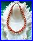 NAVAJO STERLING Vintage Coral Buffalo Indian Squash Blossom Necklace 26- 123g