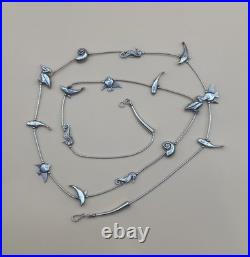Native American 925 Sterling Silver Sea Life Animals Necklace