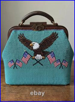 Native American Beaded Doctor Bag Antique Style Medical Bag Handmade Leather