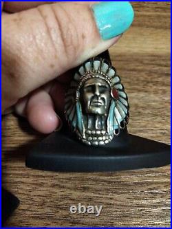 Native American Head Ring Vintage Size 11 Indian Chief Headdress