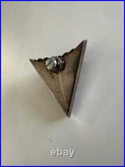 Native American Navajo Silver Eagle Collar Tips Vintage Western Wear